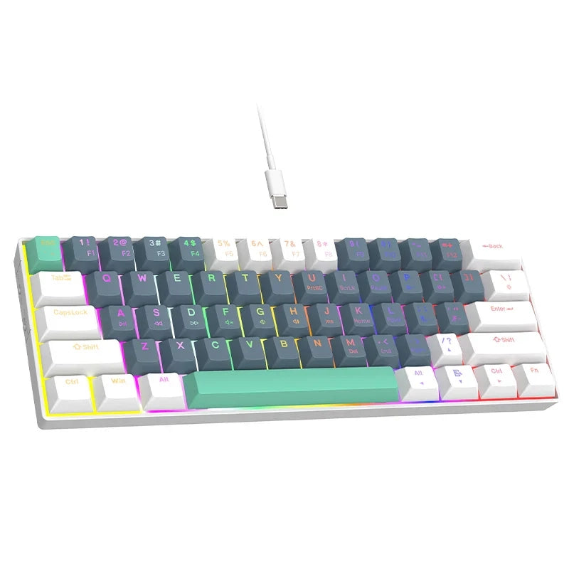 RK61 RK617 GK61 Hyper 60 Percent Gaming Keyboards Laptop Computer Keyboard 61 Keys Blue Switch Red Switch Mechanical Keyboard