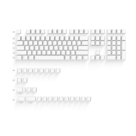 Custom PBT Blank Two-Color Injection Molding Keycap for DIY Thermal Sublimation Engraving for ANSI ISO Mechanical Keyboard