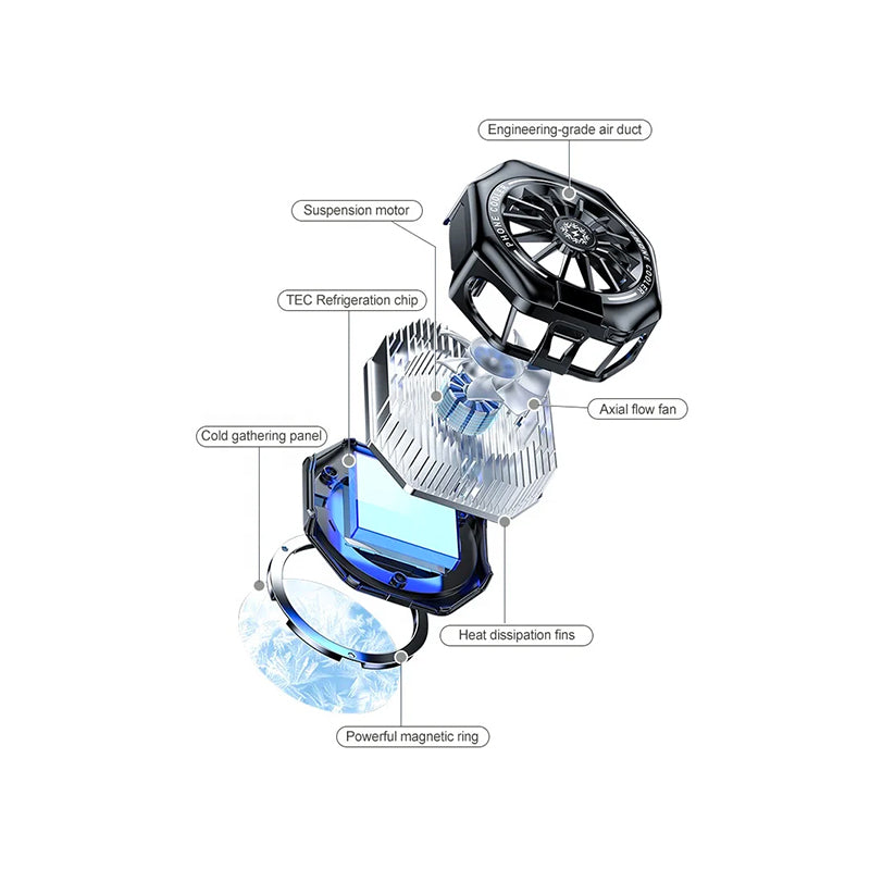 SMONAMA X156 9V 3A 27W Iceable Freezable Semiconductor Magnetic Gaming Cooler Radiator Mobile Phones Mobile Phone Holders